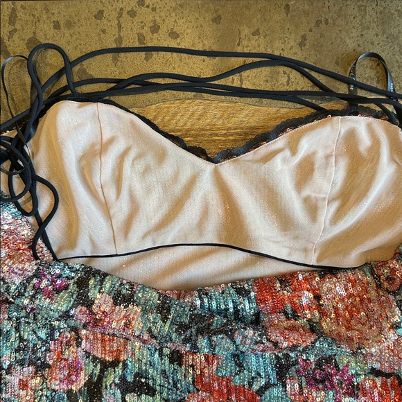 For Love And Lemons Ladonna Mini Dress in Multi Color Sequins - Picture 10 of 13